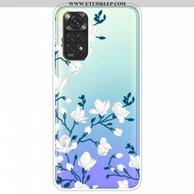 Etui do Xiaomi Redmi Note 11 / 11S Białe Kwiaty